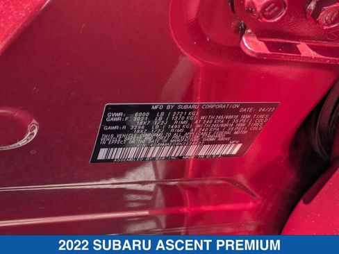 Certified 2022 Subaru Ascent Premium w/ Convenience Package image 39