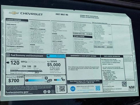 New 2027 Chevrolet Bolt RS w/ Super Cruise Package FWD image 17