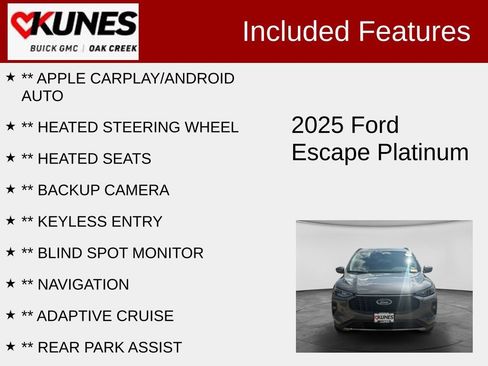 Used 2025 Ford Escape Platinum AWD/4WD image 2