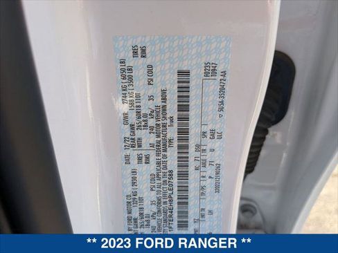 Certified 2023 Ford Ranger XLT w/ Equipment Group 302A High image 24