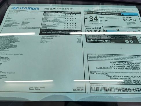 New 2026 Hyundai Elantra Sport FWD image 31