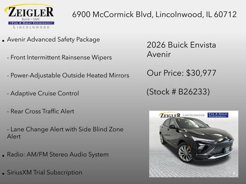 New 2026 Buick Envista Avenir FWD image 6