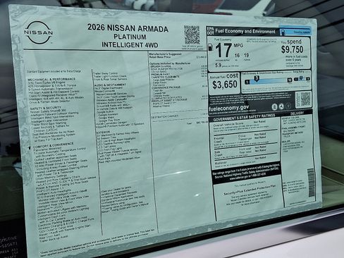 New 2026 Nissan Armada Platinum w/ Convenience Package image 7