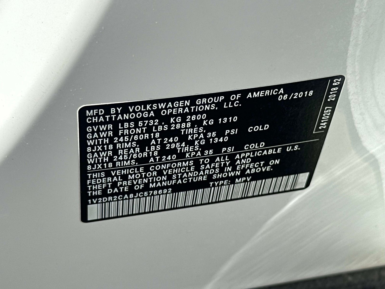 Used 2018 Volkswagen Atlas SE FWD image 25