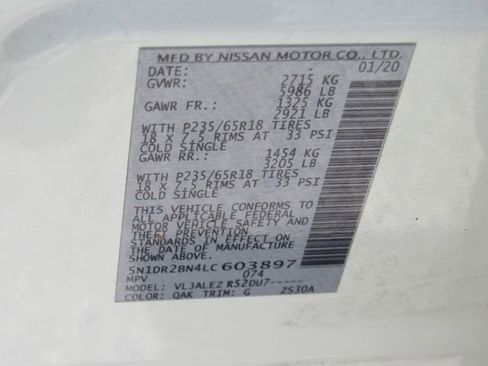 Used 2020 Nissan Pathfinder SV FWD image 22