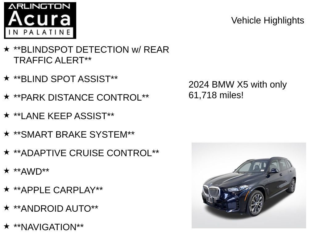 Used 2024 BMW X5 xDrive50e w/ M Sport Package AWD/4WD image 8