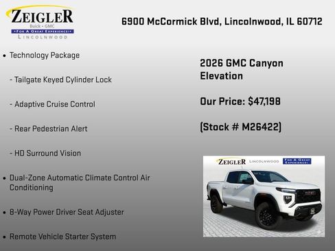New 2026 GMC Canyon Elevation w/ Convenience Package AWD/4WD image 24