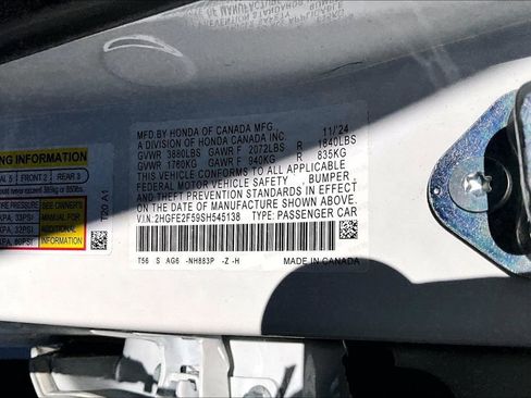 Certified 2025 Honda Civic Sport image 14