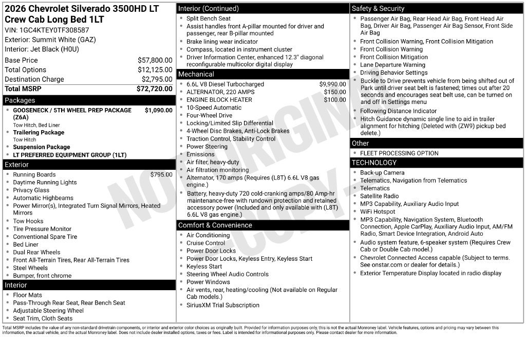Used 2026 Chevrolet Silverado 3500 LT AWD/4WD image 2