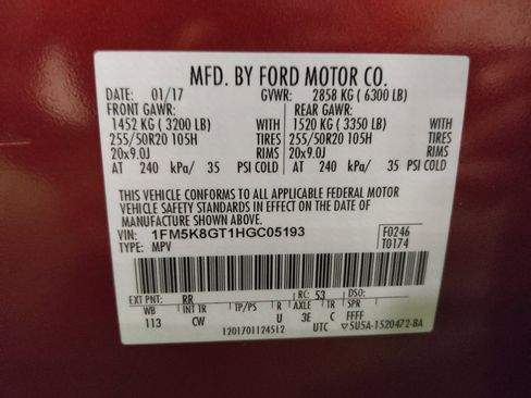 Used 2017 Ford Explorer Sport w/ Equipment Group 401A AWD/4WD image 33