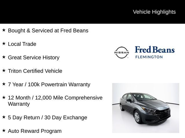 Certified 2025 Nissan Versa S w/ Trunk Package FWD image 6