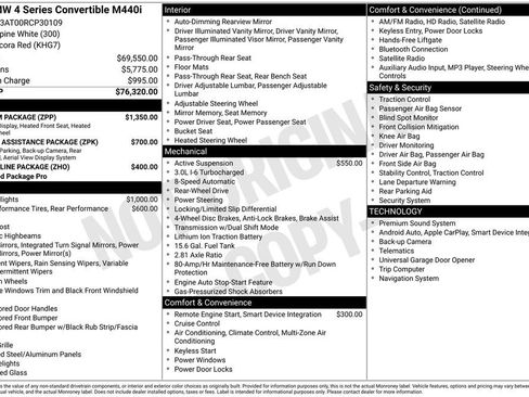 Used 2024 BMW M440i Convertible w/ Premium Package image 44
