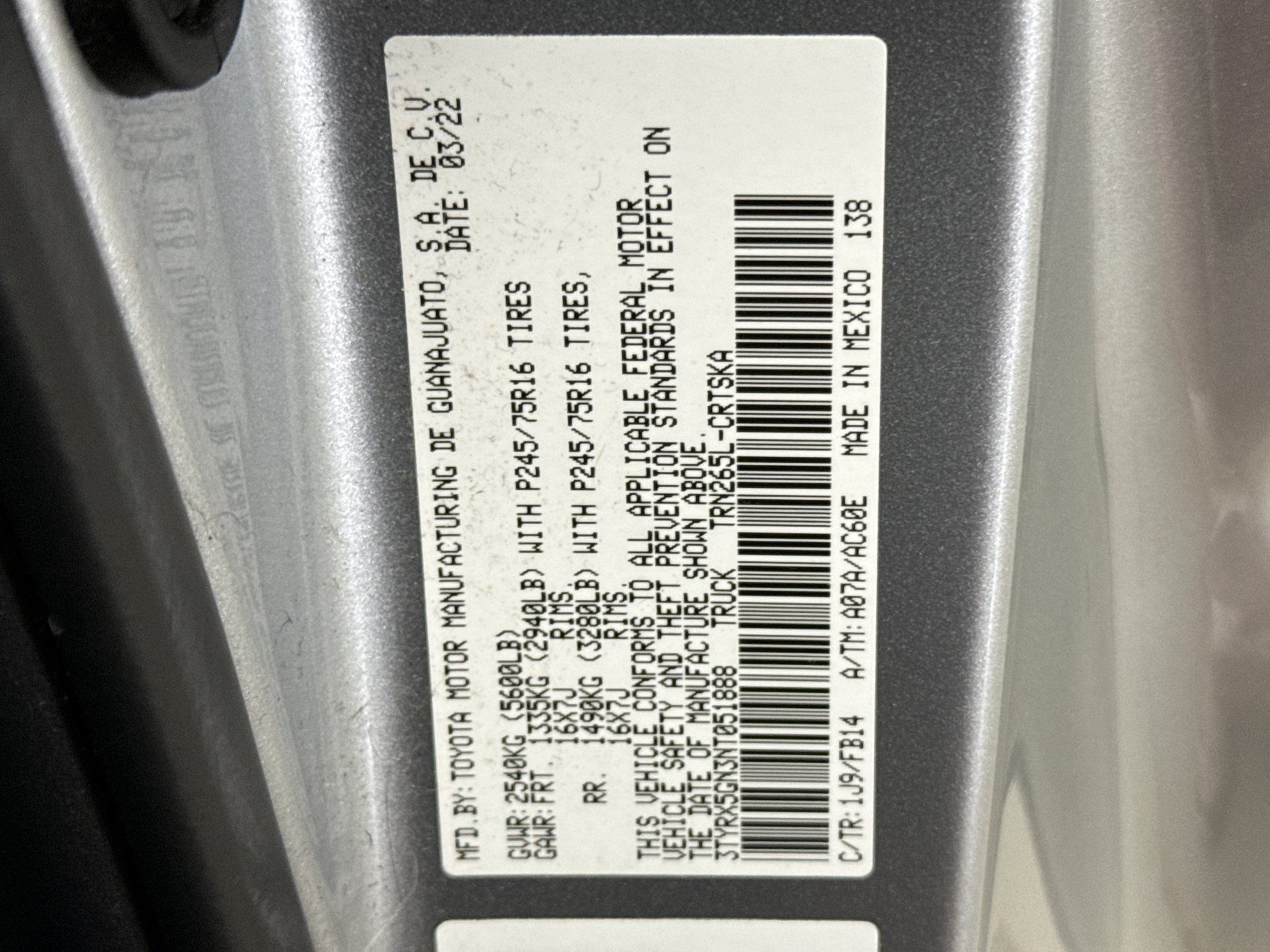Used 2022 Toyota Tacoma SR w/ SR Convenience Package RWD image 11