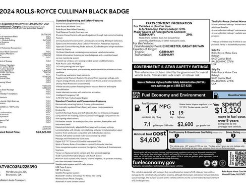 Certified 2024 Rolls-Royce Cullinan Black Badge w/ Driver's Package image 2