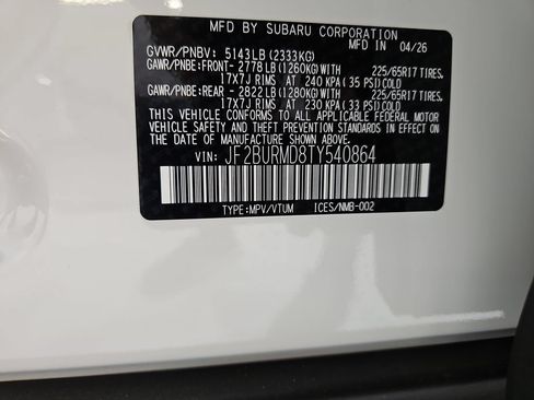 New 2026 Subaru Outback Wilderness w/ Wilderness Package AWD/4WD image 30