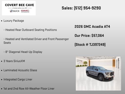 New 2026 GMC Acadia AT4 w/ Luxury Package AWD/4WD image 13