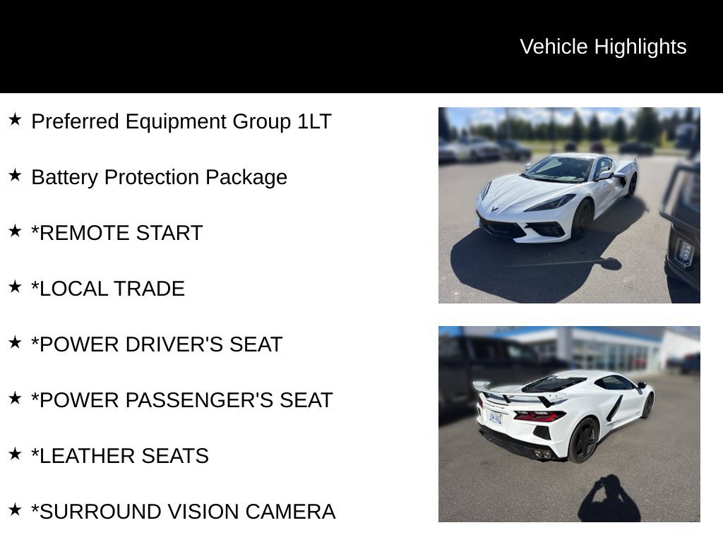 Used 2026 Chevrolet Corvette Stingray Coupe w/ Battery Protection Package RWD image 5