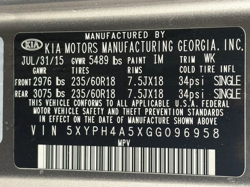 Used 2016 Kia Sorento EX image 28