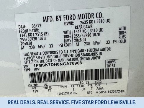 Used 2022 Ford Explorer XLT w/ Equipment Group 202A image 34