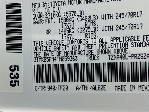 New 2026 Toyota Tacoma SR5 image 26