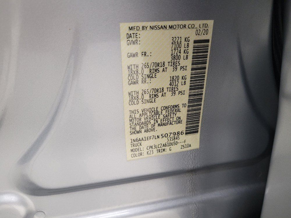 Used 2020 Nissan Titan SV w/ SV Convenience Package RWD image 33