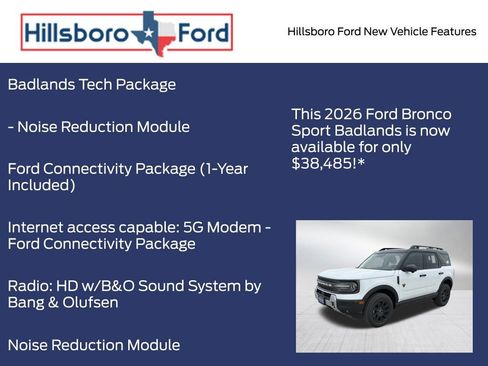New 2026 Ford Bronco Sport Badlands w/ Badlands Tech Package AWD/4WD image 10