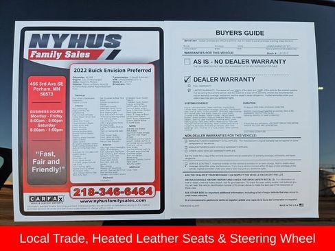 Used 2022 Buick Envision Preferred FWD image 56