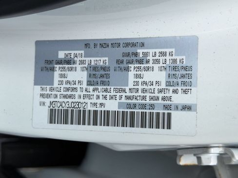 Used 2018 MAZDA CX-9 Touring FWD image 25