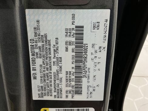 Used 2017 Ford Fusion Sport w/ Equipment Group 401A AWD/4WD image 51