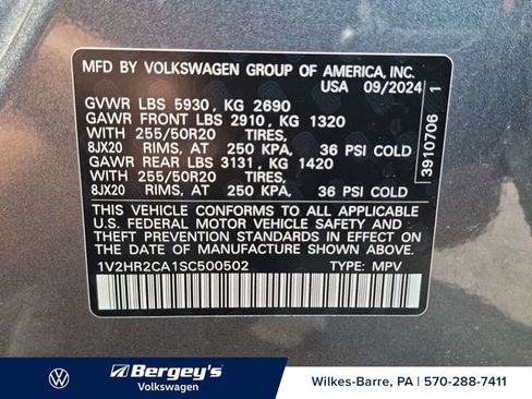 Certified 2025 Volkswagen Atlas SE AWD/4WD image 31