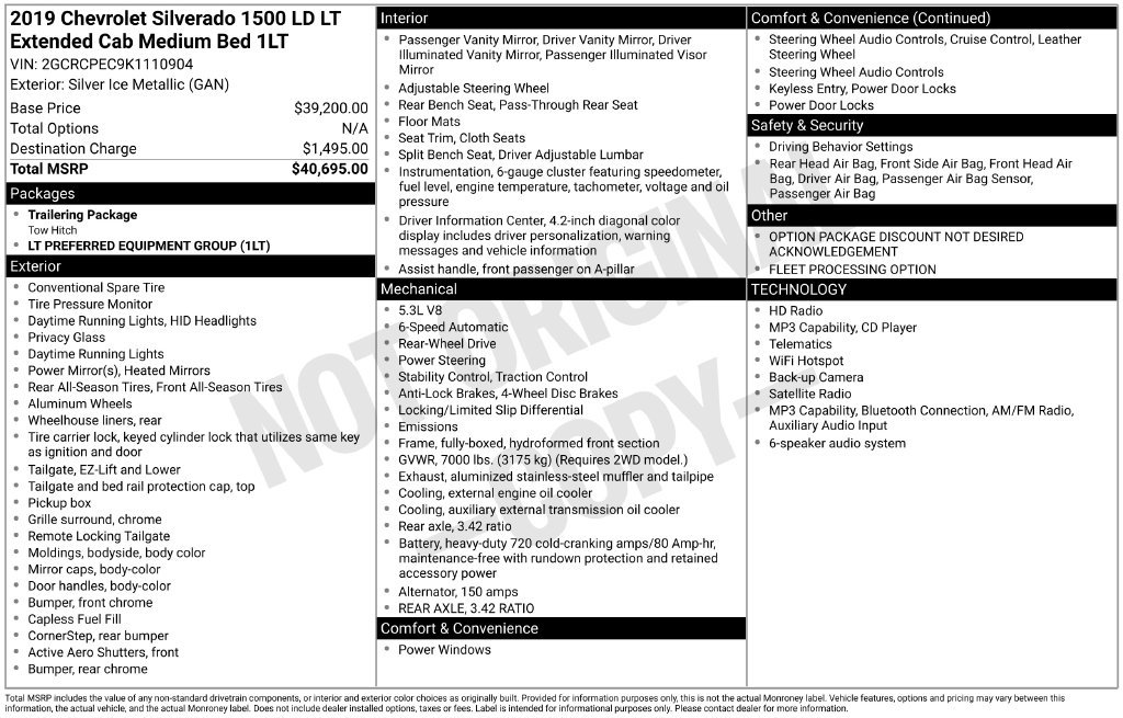 Used 2019 Chevrolet Silverado 1500 LT RWD image 28