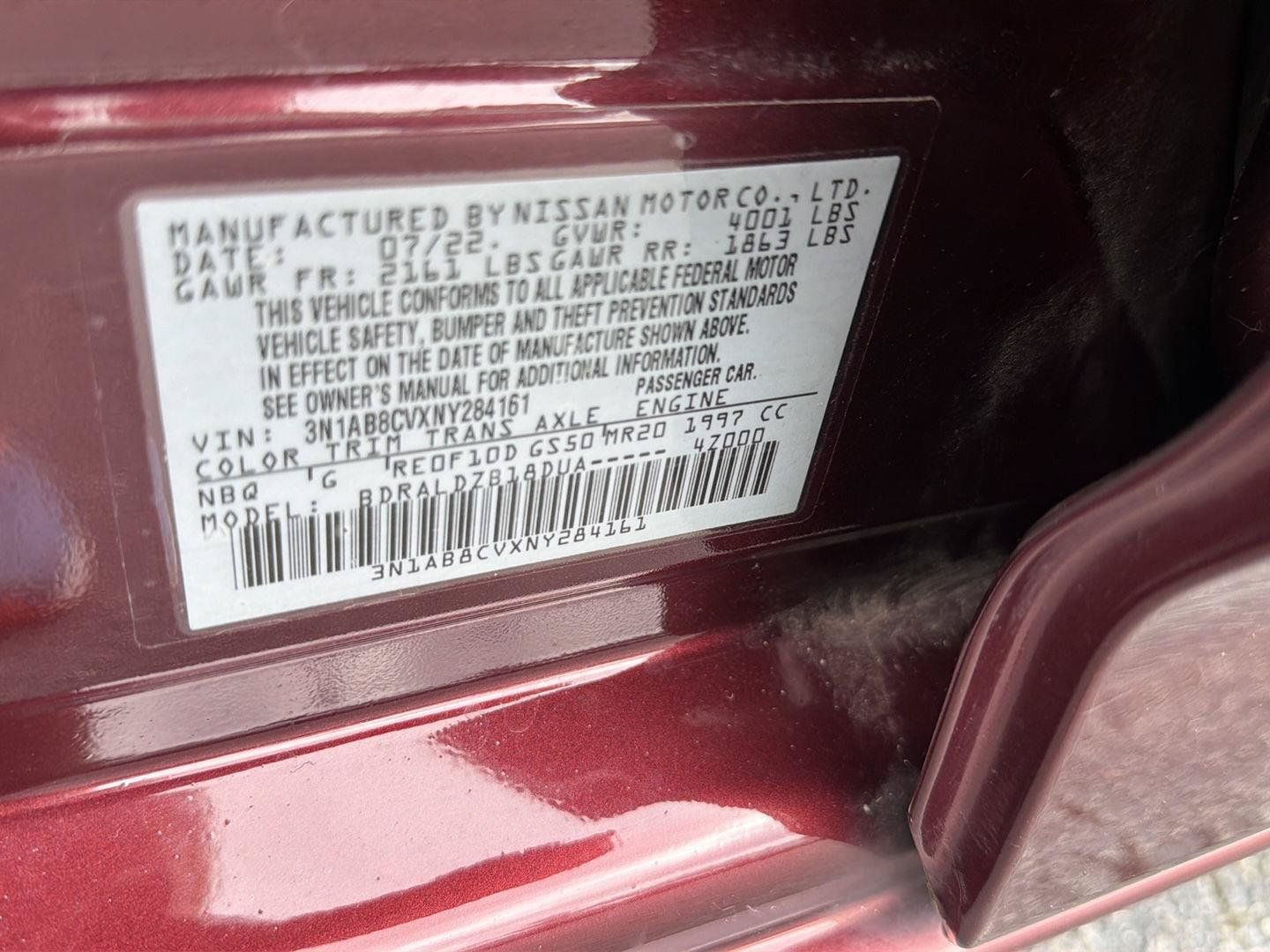 Used 2022 Nissan Sentra SV w/ Trunk Package FWD image 40