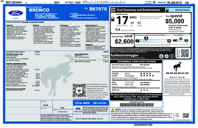 Used 2023 Ford Bronco Wildtrak AWD/4WD image 35