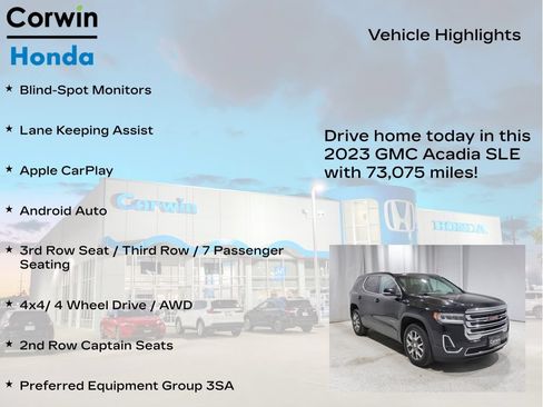 Used 2023 GMC Acadia SLE AWD/4WD image 6