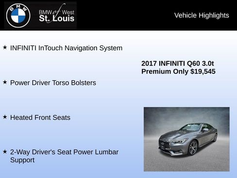 Used 2017 INFINITI Q60 3.0t w/ Premium Plus Package 3.0T AWD/4WD image 17
