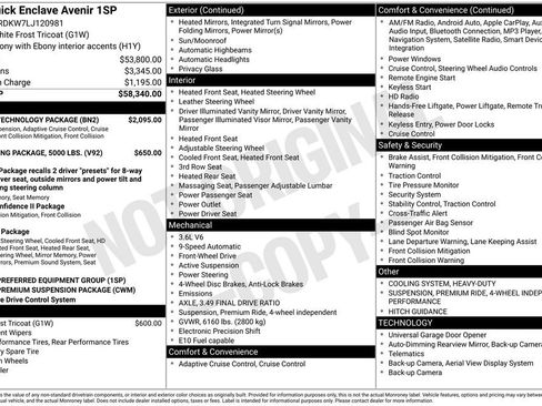 Used 2020 Buick Enclave Avenir w/ Avenir Technology Package image 32