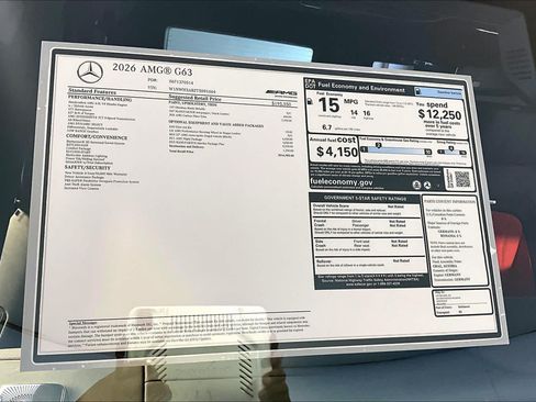 New 2026 Mercedes-Benz G 63 AMG 4MATIC image 18