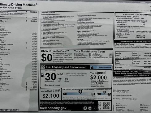 New 2026 BMW 530i xDrive w/ M Sport Package image 16