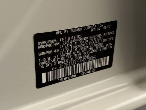 Certified 2022 Subaru Crosstrek 2.0i Premium w/ Moonroof Package image 38