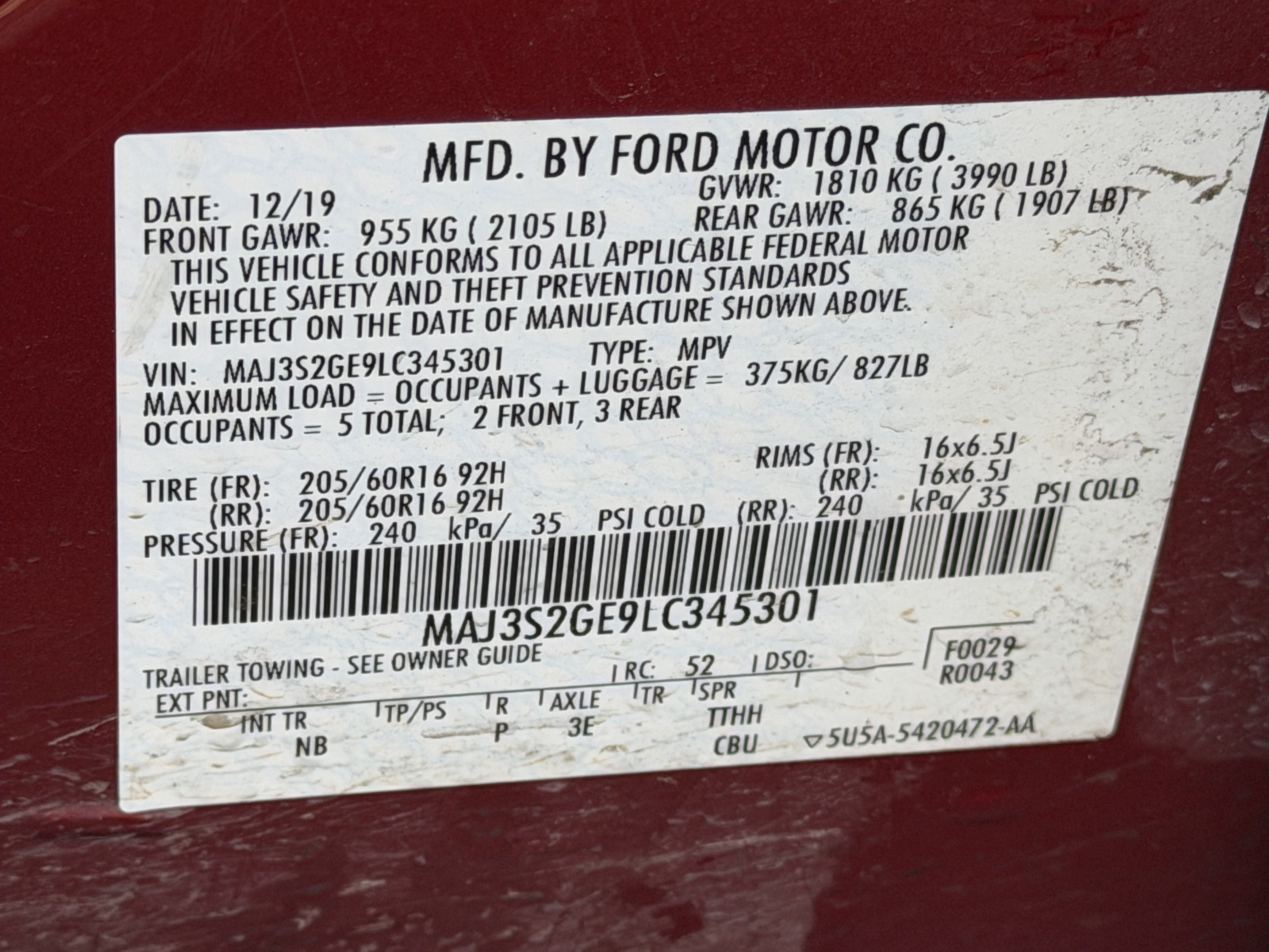 Used 2020 Ford EcoSport SE FWD image 13