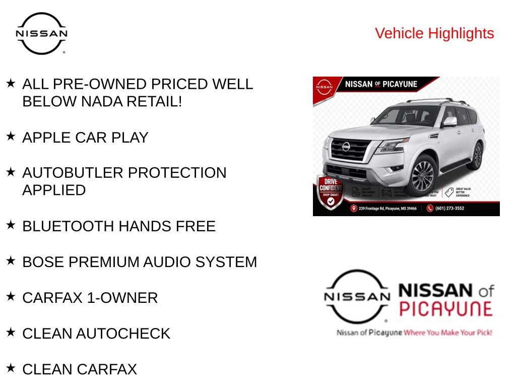 Used 2022 Nissan Armada Platinum w/ Captain's Chairs Package RWD image 11