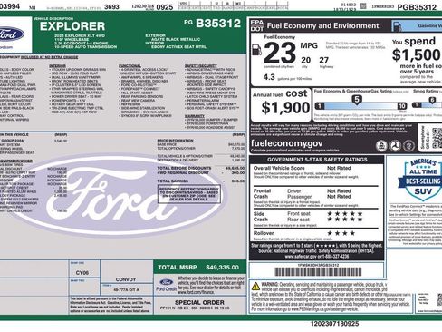 Certified 2023 Ford Explorer XLT w/ Equipment Group 202A image 6