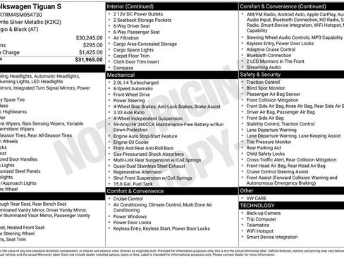 Certified 2025 Volkswagen Tiguan S FWD image 8