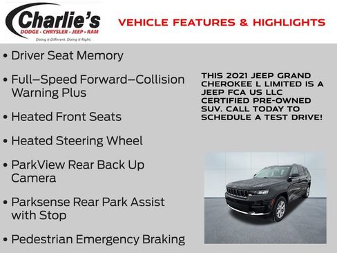 Certified 2021 Jeep Grand Cherokee L Limited image 13