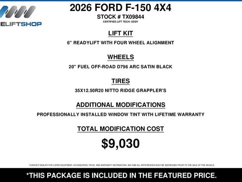 Used 2026 Ford F150 XLT w/ XLT Black Appearance Package AWD/4WD image 2