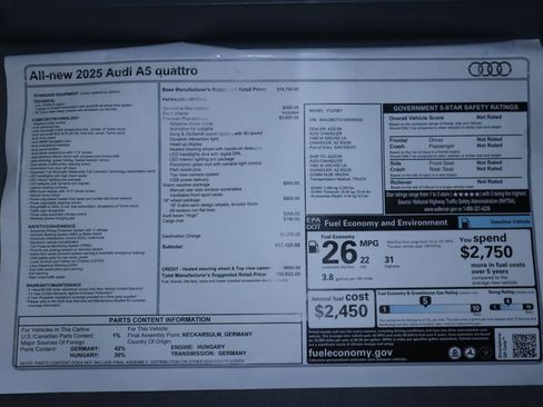 New 2025 Audi A5 2.0T Premium Plus image 9