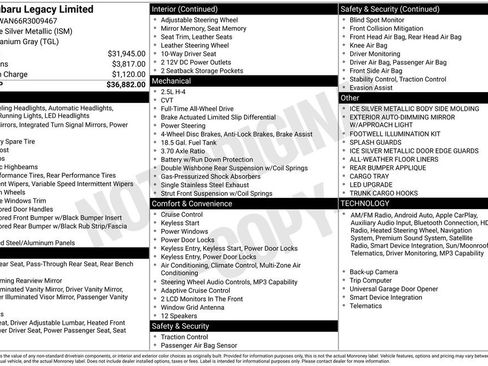 Used 2024 Subaru Legacy Limited image 3