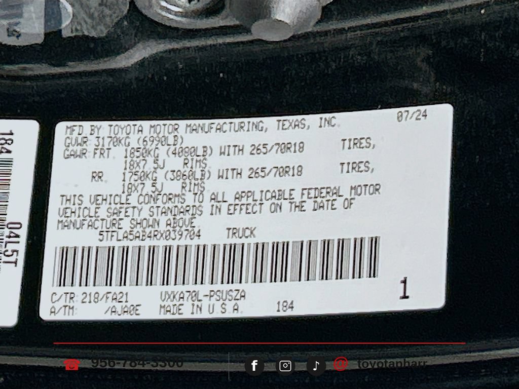 Used 2024 Toyota Tundra SR5 w/ SX Package RWD image 29