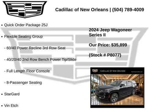 Used 2024 Jeep Wagoneer Series II w/ Flexible Seating Group RWD image 7