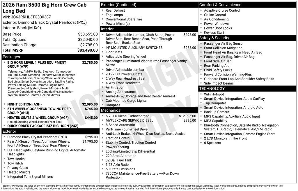 New 2026 RAM 3500 Big Horn AWD/4WD image 34